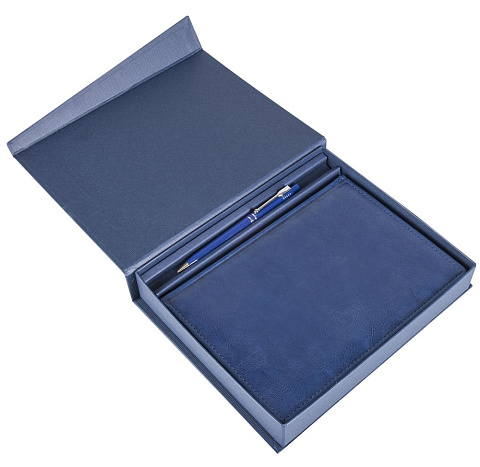 Коробка Duo под ежедневник и ручку, синяя - рис 5.