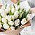 Монобукет из 49 белых тюльпанов - миниатюра - рис 2.