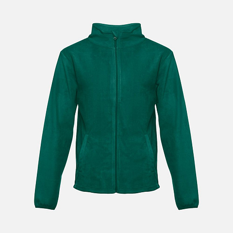 Куртка флисовая мужская Helsinki, темно-зеленая - рис 2.