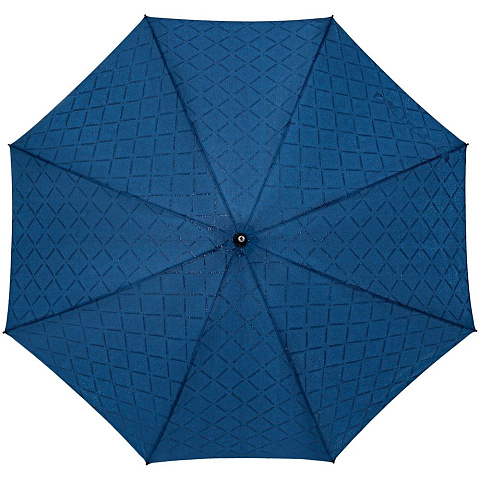 Зонт-трость Magic с проявляющимся рисунком в клетку, темно-синий - рис 2.