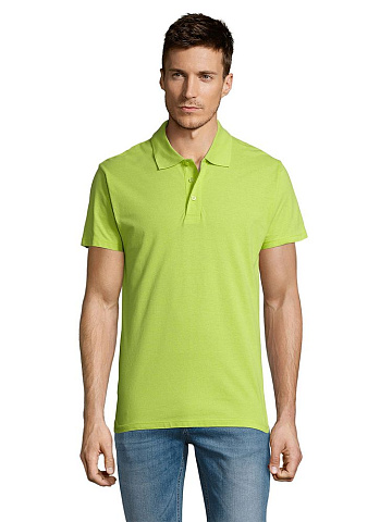 Рубашка поло мужская Summer 170, зеленое яблоко - рис 5.