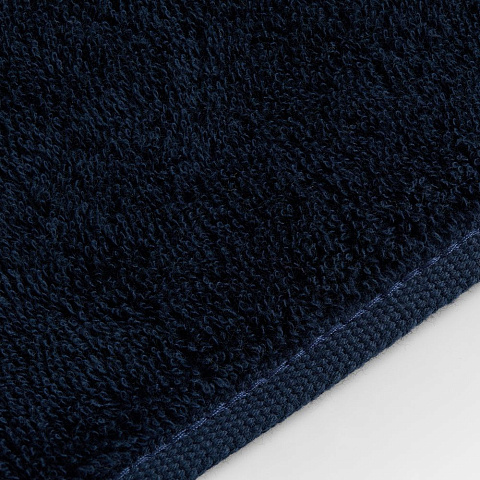 Полотенце махровое Terrychic, среднее, темно-синее - рис 4.