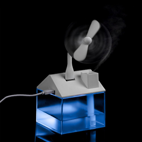 Настольный увлажнитель Arioso с вентилятором и лампой, белый - рис 2.