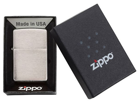 Зажигалка ZIPPO Armor™ c покрытием Brushed Chrome, латунь/сталь, серебристая, матовая, 38x13x57 мм - рис 5.