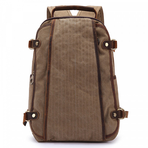 KAUKKO Рюкзак с отделкой из кожи (коричневый)