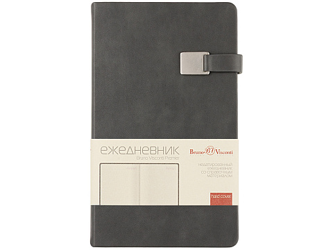 Ежедневник недатированный А5 Premier, серый - рис 2.