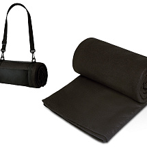 Плед Нежность с плечевым ремнем, черный