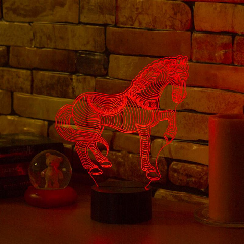 3D светильник Лошадка - рис 2.
