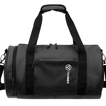 Сумка спортивная TORBER Mobi, чёрный, полиэстер 900D с PU покрытием, 45 х 25 х 25 см