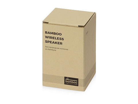 Портативная колонка из бамбука Bongo, натуральный (Р) - рис 12.