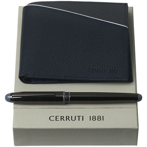 Набор Cerruti 1881: кошелек и роллер, синий - рис 3.