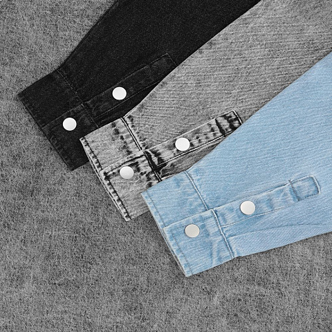 Куртка джинсовая O3, черная - рис 12.