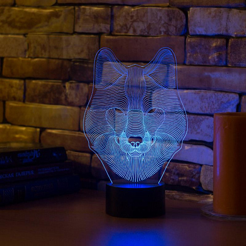 3D светильник Волк - рис 3.