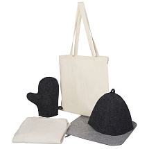 Банный набор с парео Healing Light, женский, серый