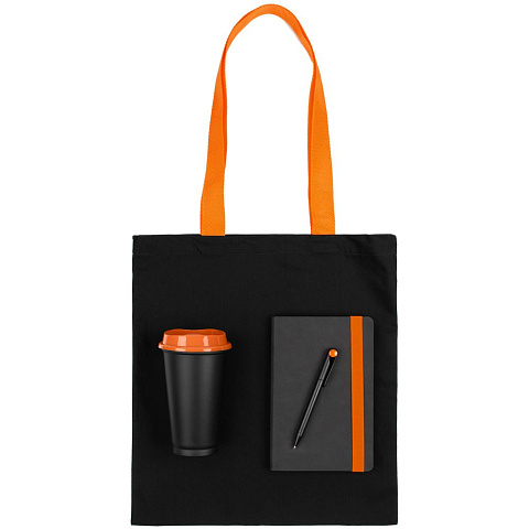 Набор Velours Bag, черный с оранжевым - рис 3.
